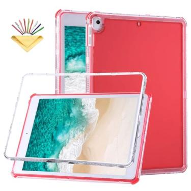 Imagem de Capa para iPad 9ª/8ª/7ª geração de 10,2 polegadas (2021/2020/2019) e iPad Air de 10,5 polegadas, 3ª geração 2019/iPad Pro 10,5 polegadas 2017, capa UUcovers transparente de TPU macio e capa traseira