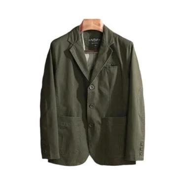 Imagem de Blazer Elegante Estilo Italiano Para Homens Tamanho Grande Casual Slim