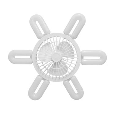 Imagem de Luz de Folha Plegável com 6 LEDs E27 Parafuso Prato Volador Tensão Amplia Ventiladores Controle Remoto Interruptor Quatro Dimmer Ventos Ajustáveis