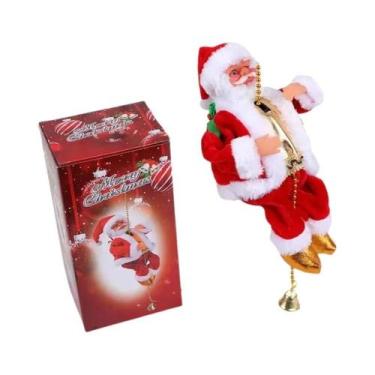 Imagem de Brinquedo Elétrico Do Papai Noel Subindo a Chaminé Com Escadas De Cont