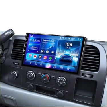 Imagem de Rádio estéreo 5G WiFi para Chevy Silverado 2007-2013 Tahoe Equinox GMC Sierra Yukon: tela sensível ao toque de 10,1 polegadas 1280 x 800 Carplay Android Auto Bluetooth GPS/FM/SWC/Camra