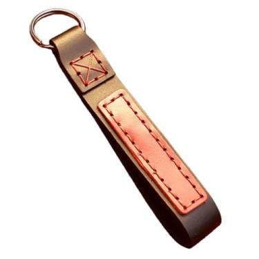 Imagem de Capa de couro artesanal para chave de carro, compatível com bmw x3 x5 x6 f30 f34 f10 f20 g20 g30 g01 g02 g05 f15 f16 1 3 5 7 série 520d(Black keychain)