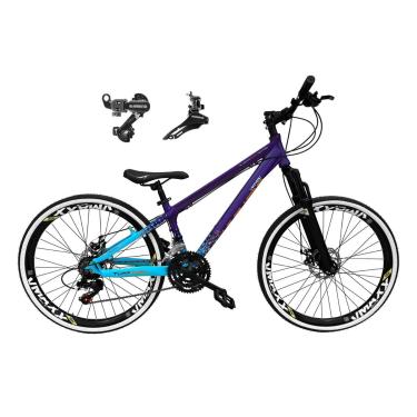 Imagem de Bicicleta Aro 26 Vikingx Tuff 21v Alumínio X44 Câmbios Shimano TZ Aros Vmaxx Freio a Disco-Unissex