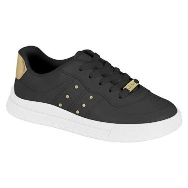 Imagem de Tênis Molekinha Menina Detalhes Dourado 2575.108 - Preto-Feminino