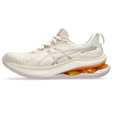 Imagem de ASICS Tênis de corrida feminino Gel-Kinsei MAX, aveia/branco, 41