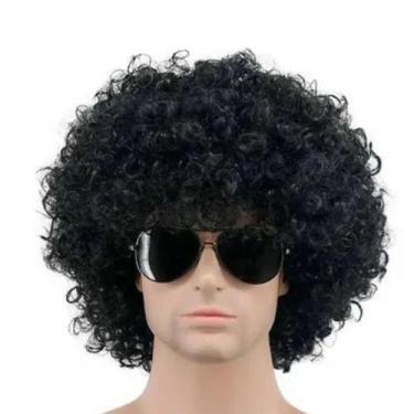 Imagem de Peruca Black Power Preta Cachos Festa Fantasia Cosplay Anos 60 - Bimpo
