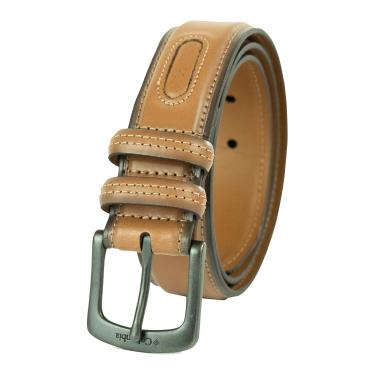 Imagem de Columbia Vestido masculino casual com cinto trançado com fivela única para jeans cáqui, Bronzeado, Small (30-32)