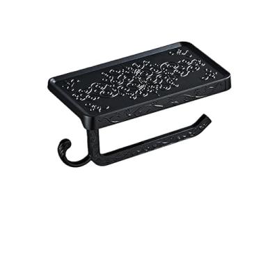 Imagem de Elegante suporte de papel higiênico de latão vintage com rack de armazenamento, dispensador de lenços de parede para parede, acessório de banheiro ideal para casa, vaso sanitário, área de lavagem