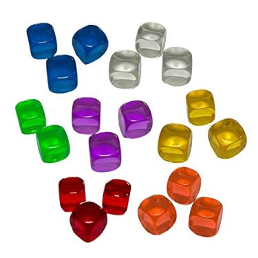 Imagem de Milageto 20 Mini Dados Transparentes em Branco para Contagem, Atividades Educativas Portáteis, Cubos de Acrílico de 16mm para Decoração de Jogos de Mesa E Tabu
