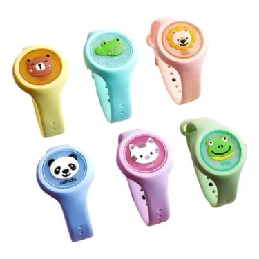 Imagem de Relógio Repelente Infantil com Luz LED | Pulseira de Silicone Anti Mosquito Natural Citronela | Prova D'água e Livre de BPA | Proteção 30 Dias para Bebês e Crianças | Personagem Desenho Animado
