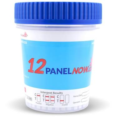 Imagem de [Pacote com 5] Kit de teste de urina de 8 painéis, testes para AMP, BUP, BZO, COC, MAMP (MET), OPI300 (MOP), OXY e THC, inclui faixa de temperatura integrada, até 8 diferentes drogas detectadas em cada teste de urina