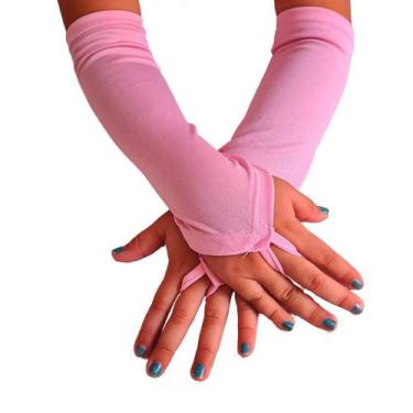 Imagem de Luva Luvas Infantil Sem dedo 23cm Princesas - C.F.FANTASIAS, Rosa bebê