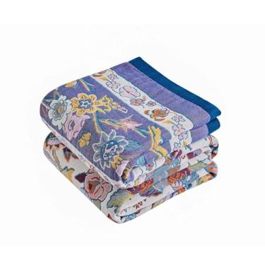 Imagem de Tvqbxp Cobertor Boho 127 x 152 cm, cobertor de outono para cama, colcha de musselina 100% algodão com estampa floral, decoração rústica vintage de casa de fazenda, cobertor de cama reversível para