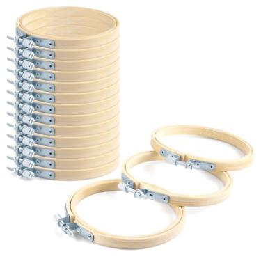 Imagem de TINDTOP 16 Peças De Bastidor Bordado 3 Polegadas, Bambu Para Ponto Cruz, Conjunto E Cruz