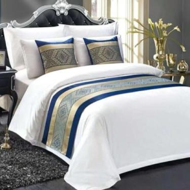 Imagem de Corredores de cama sedosos bordados, cobertor macio para cama queen, ideal para vestir colchões, sofás e reformas de quarto de hóspedes - tipo 04||50 * 240 cm para cama de 1,8 m