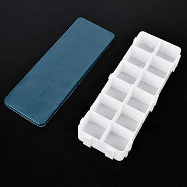 Imagem de GLOGLOW Caixa de Paleta de Plástico, Design à Prova de Vazamentos Com Compartimentos Emendáveis ​​para Pintura Em Aquarela, 12 24 36 48 Opções de Compartimentos (Capa mole com 12