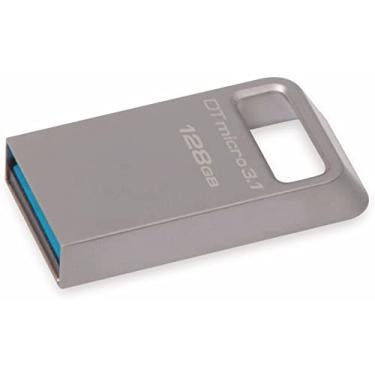 Imagem de Pen Drive USB 3.1 Kingston DTMC3/128GB Datatraveler Micro 3.1 128GB Prata Metal