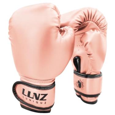 Imagem de Luvas de boxe Luniquz para crianças, bolsa de punção com modelagem Sparring Fit para meninos e meninas, Pure Pink, 6 OZ