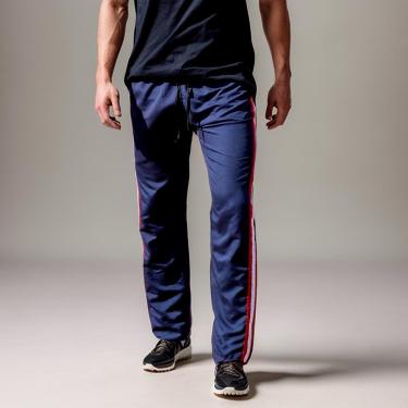 Imagem de Calça Masculina Tactel Popular com Listras Laterais e Cós Elástico-Masculino