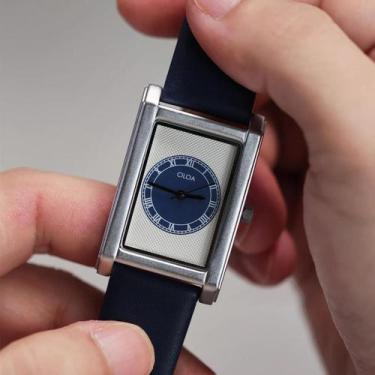 Imagem de CILOA Novo relógio masculino de quartzo quadrado casual de estilo retr