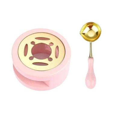 Imagem de Conjunto De Carimbos De Cera Com Colher, Panela Para Lacre, Cabo De Ma