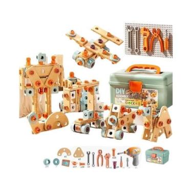 Imagem de Conjunto De Brinquedos De Montagem E Reparo Com Furadeira E Caixa De F