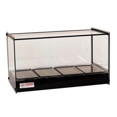 Imagem de Estufa EVR Vitrine Para Salgados 4 Bandejas Titã, 220V, Preto