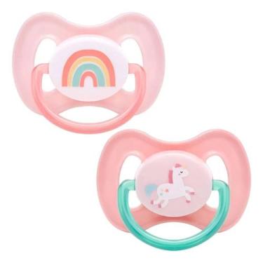Imagem de Kit Chupeta Buba Comfort Fase 2 Magic Unicórnio Rosa