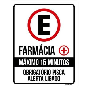 Imagem de Kit 10 Placa Acm Estacionamento Farmácia 18X23 - Sinalizo