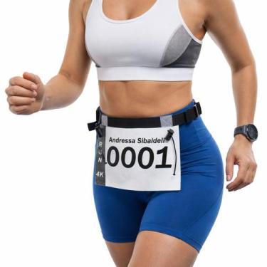 Imagem de Cinto de Atleta Porta Gel 6 Compartimentos com Suporte Número Ajustáve