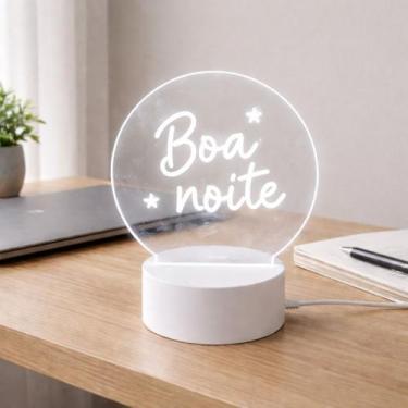 Imagem de Luminária Led De Escrever Acrílico Redonda Branco Frio 3mm - Top Útil