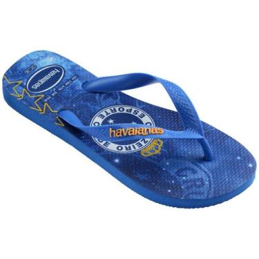 Imagem de Chinelo Havaianas Top Times Cruzeiro FC Azul Brilha 4148442 Cor:Azul/B