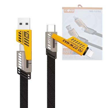 Imagem de Cabo De Dados 4 Em 1 (usb/2x Tpc/lightning) Pd 27w / 65w