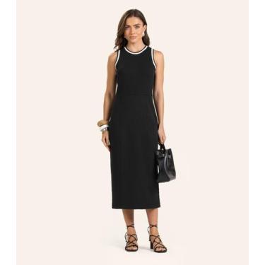Imagem de Vestido Midi Piquet Verona Feminino Endless Preto, P, Preto