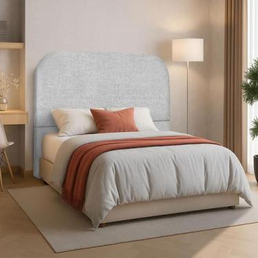 Imagem de Cabeceira Cama Box Casal 140 cm Estofada Revestida em Bouclé Luxo - Cl