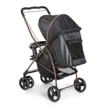 Imagem de Carrinho De Bebê Galzerano Milano Reversível Preto Cobre - 0
