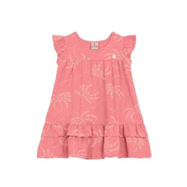 Imagem de Vestido infantil menina com mini flores Brandili, 8, Rosa