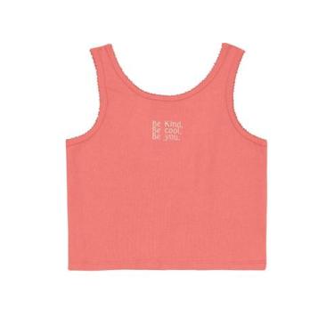 Imagem de Blusa infantil menina regata em ribana Brandili, 10, Rosa