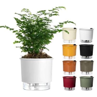 Imagem de Vaso Auto Irrigável Raiz N 03 Antidengue Planta Flor Folhagem, Branco