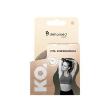 Imagem de Bandagem Elástica Adesiva Kinesiológica Dellamed Bege