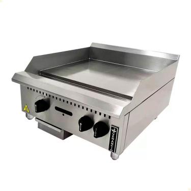 Imagem de Chapa a Gás Industrial de Mesa Venâncio Inox Manual 60cm Prime 8mm Profissional PCM060G-MEA 21437