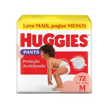 Imagem de Fralda Huggies Roupinha Proteção Acolchoada Pants M 72 Unidades, M, 72
