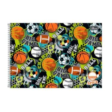 Imagem de Caderno Meia Pauta Espiral 40 Folhas Spice Tilibra Estampa 2