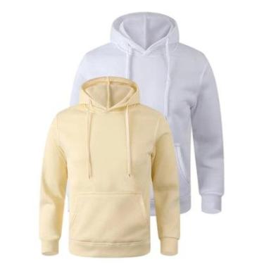 Imagem de Kit 2 Moletons Masculino Bolso Canguru Moleton Casual Capuz moletom Conforto Alta qualidade-Unissex