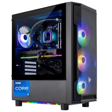 Imagem de Skytech Shadow Gaming PC Desktop, Intel i7 14700F 2.1 GHz (5.3GHz Turbo), NVIDIA RTX 5060 Ti 16GB, SSD NVMe Gen4 1TB, 16GB DDR5 RAM 5200, 650W Gold PSU, 360mm ARGB AIO, Wi-Fi, Win 11
