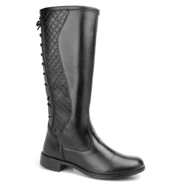 Imagem de Bota Montaria LeRUCHEL Cano Alto Ajustável Com Cadarço Atrás, 37