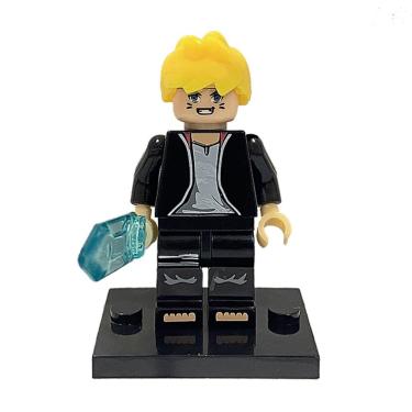 Imagem de Boneco Bloco de Montar Boruto Compatível com Lego Material ABS Plástico Seguro Amarelo Outras Marcas