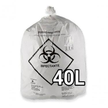 Imagem de Saco de Lixo Hospitalar Sacos de Lixo Infectante 30 Litros 100 Unidades para Resíduos B...