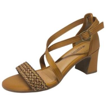 Imagem de Sandalia Feminina Leve Elegante Salto Bloco Medio Mississipi-Feminino