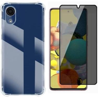 Imagem de Kit A03 Core Privacidade Capa Anti Impacto + Película 3D Anti Espião d